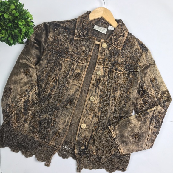 flashback couture Jackets & Blazers - Flashback Couture Retro Crochet Hem Jacket Size S